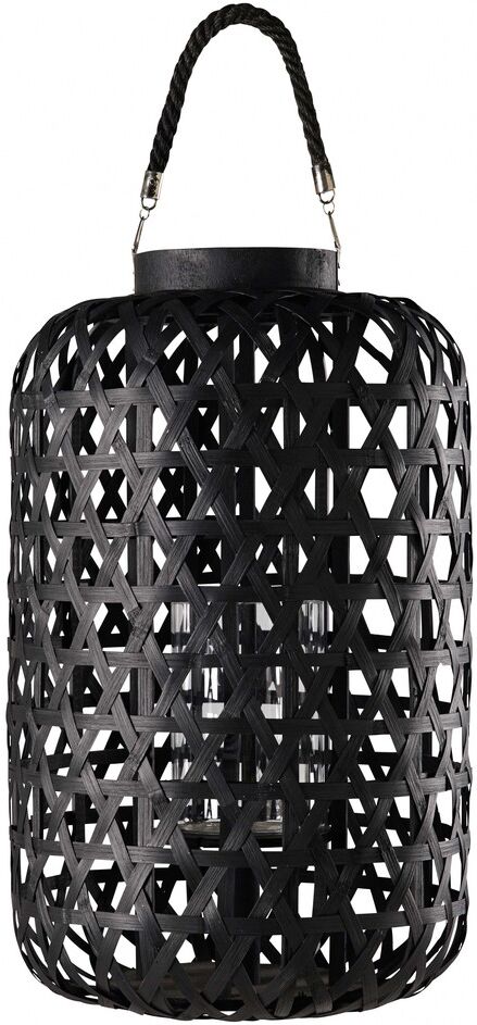 Maisons du Monde Lanterne en tressage noir Maisons du Monde Lanterne en tressage noir