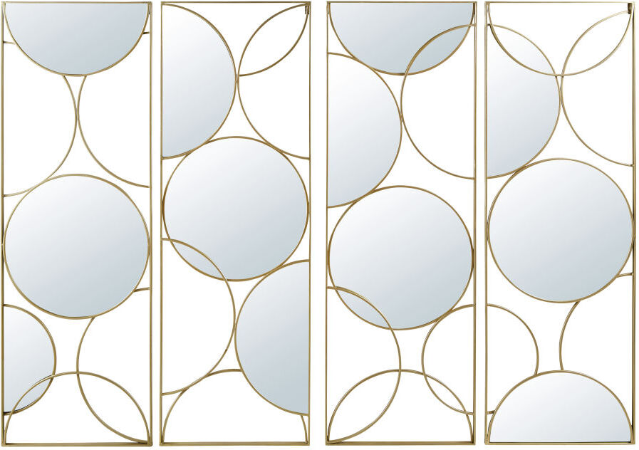 Maisons du Monde Miroir quadriptyque en métal doré 160x119 Maisons du Monde Miroir quadriptyque en métal doré 160x119