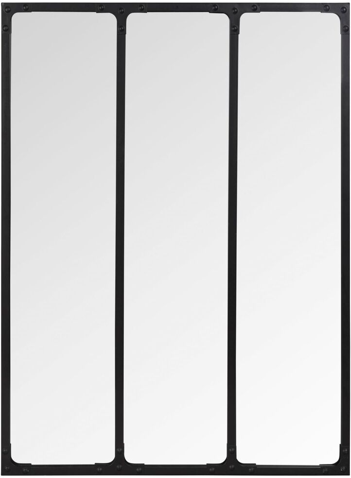 Maisons du Monde Miroir triptyque en métal noir 60x80 Maisons du Monde Miroir triptyque en métal noir 60x80