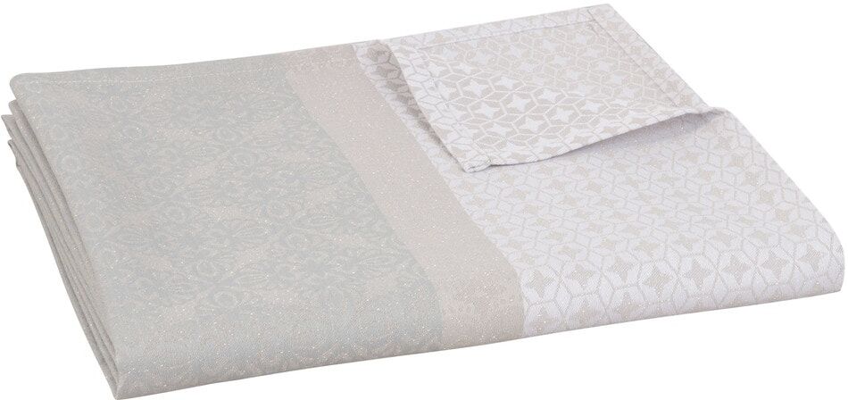 Maisons du Monde Nappe en tissu écru motifs jacquard 150x250 Maisons du Monde Nappe en tissu écru motifs jacquard 150x250