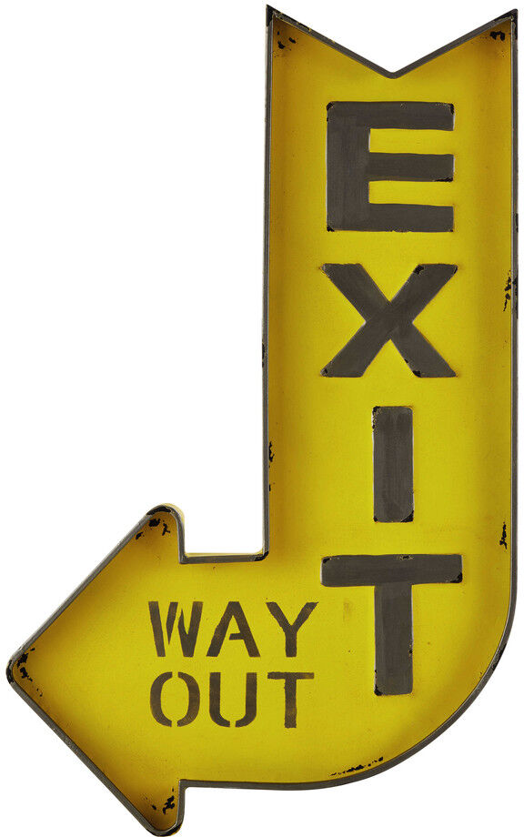 Maisons du Monde Panneau en métal jaune 50x81 Maisons du Monde Panneau en métal jaune 50x81