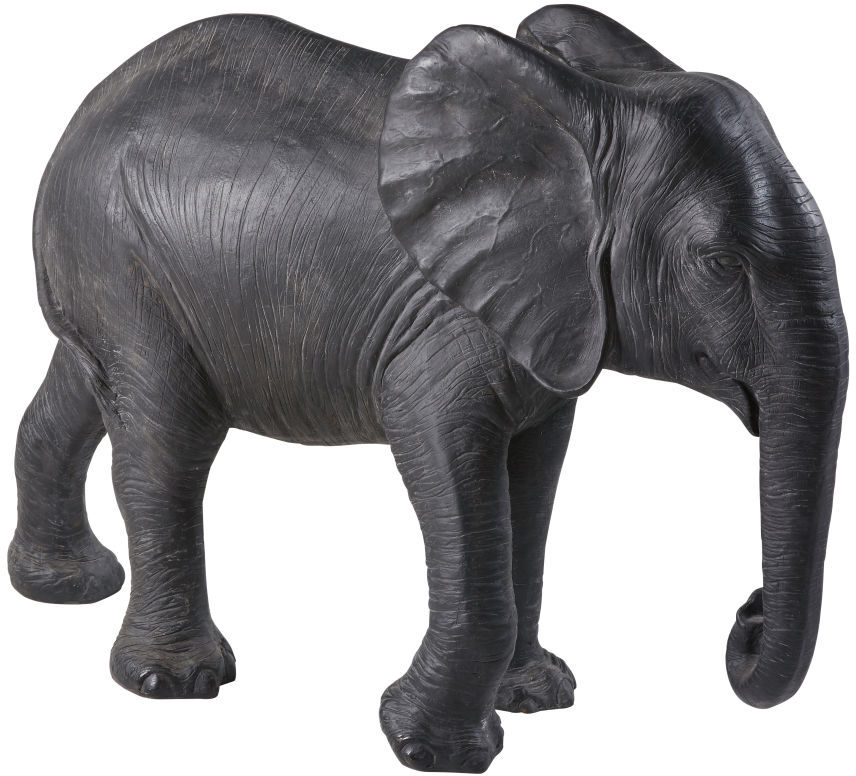 Maisons du Monde Statue éléphant noire mate H72