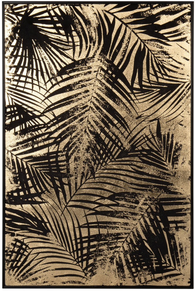 Maisons du Monde Tableau en velours noir et doré 43x65 Maisons du Monde Tableau en velours noir et doré 43x65