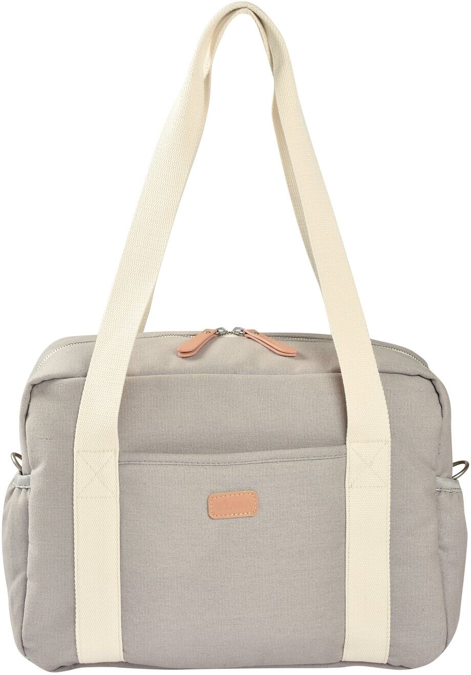 Béaba Sac à langer en coton déperlant 16 L gris clair Gris 41x27x17cm