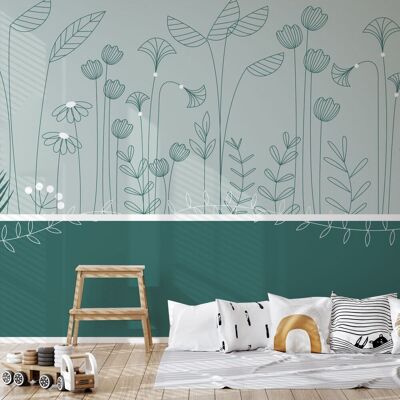 Acte Deco Papier peint enfant mélodie des plantes, vert 525 x 250cm Vert 525x250x525cm - Publicité Acte Deco Papier peint enfant mélodie des plantes, vert 525 x 250cm Vert 525x250x525cm - Publicité
