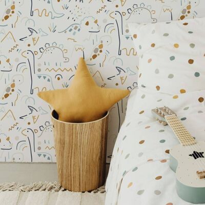 Acte Deco Papier peint enfant dinosaures lines, 450 x 250cm Marron 450x250x450cm - Publicité Acte Deco Papier peint enfant dinosaures lines, 450 x 250cm Marron 450x250x450cm - Publicité