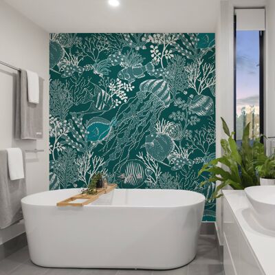 Acte Deco Papier peint enfant en apnée, vert 375 x 250cm Vert 375x250x375cm - Publicité Acte Deco Papier peint enfant en apnée, vert 375 x 250cm Vert 375x250x375cm - Publicité