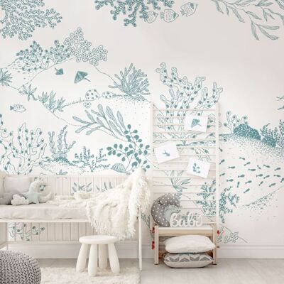 Acte Deco Papier peint enfant jardin sous-marin, vert 450 x 250cm Vert 450x250x450cm - Publicité Acte Deco Papier peint enfant jardin sous-marin, vert 450 x 250cm Vert 450x250x450cm - Publicité
