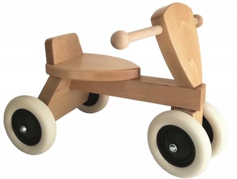 Egmont Toys Petit tricycle en bois naturel dès 12 mois Orange 27x35x47cm