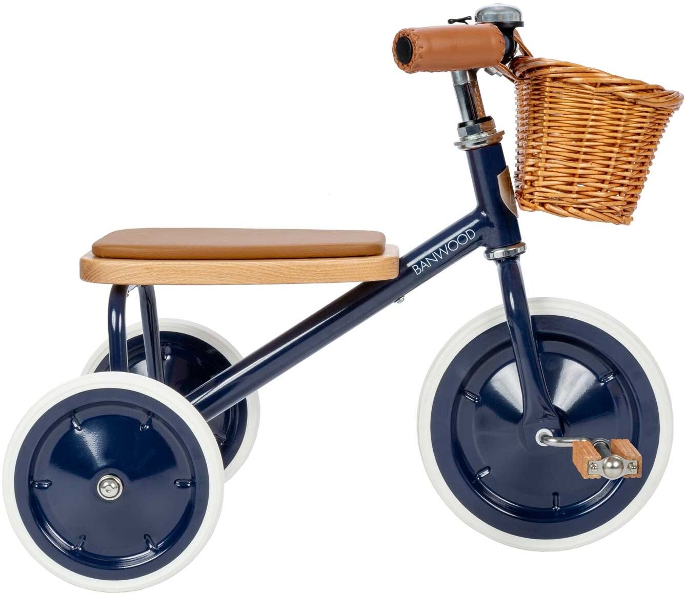 Banwood Tricycle vintage en métal bleu marine Bleu 40x50x60cm