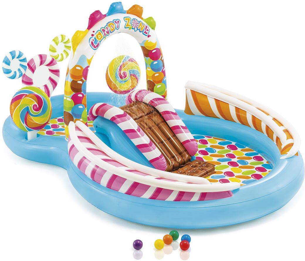 Jardideco Aire de jeux royaume des bonbons en vinyle multicolore Multicolore 295x130x191cm