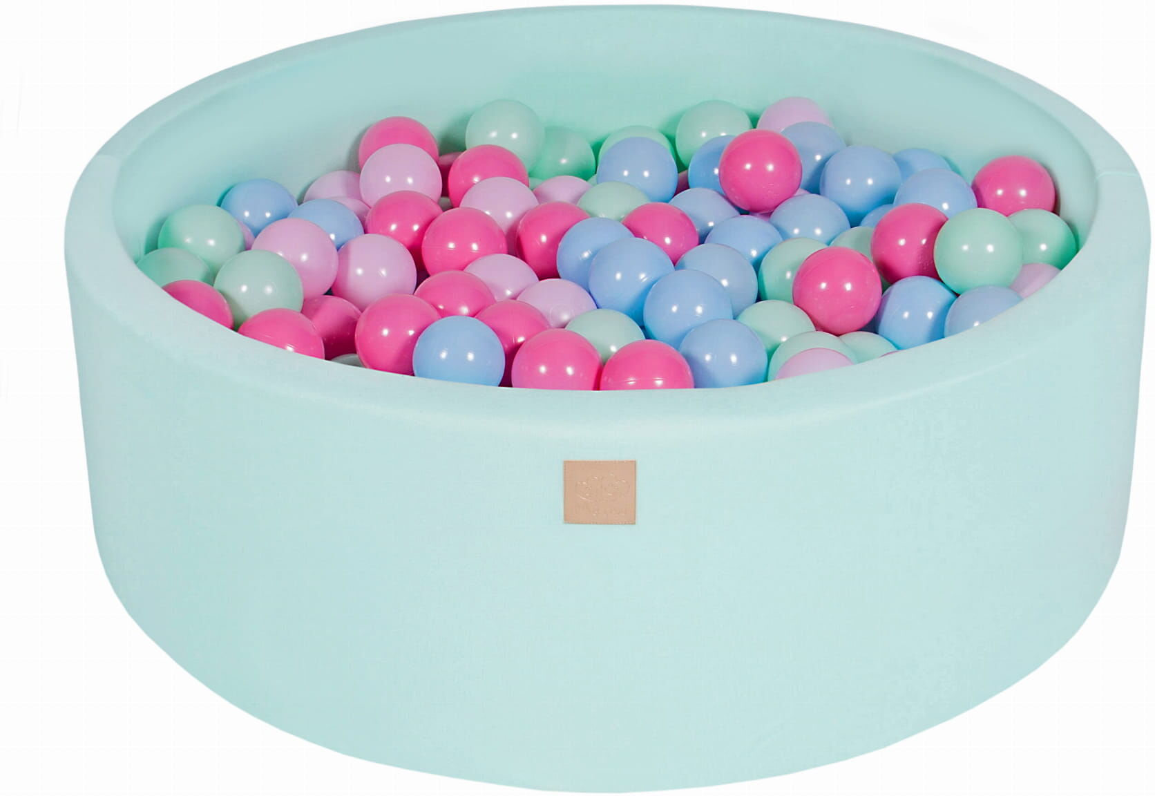 MeowBaby Menthe Piscine à balles Menthe/Bleu/Rose Clair/Rose Pastel H30 Multicolore 90x30x90cm