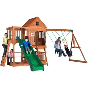 Backyard Aire de jeux en bois enfant Marron 409x290x237cm