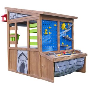 KidKraft Maisonnette atelier en bois pour enfant Marron 123x148x154cm