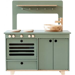 Lignea Kids Cuisine en bois naturel vert d eau Vert 80x89x38cm