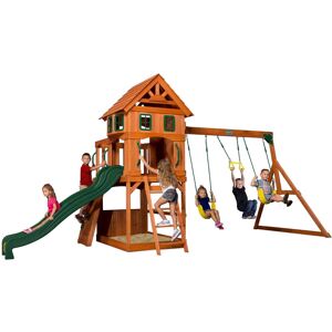 Backyard Aire de jeux en bois enfant Marron 1x1x1cm