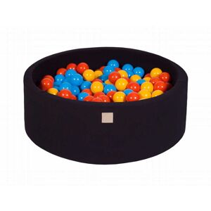 MeowBaby Noir Piscine à balles Jaune/Orange/Bleu H30cm Multicolore 90x30x90cm