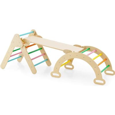 Giantex Arche montessori d'escalade enfants bois multicolore Multicolore 75x64x55cm - Publicité Giantex Arche montessori d'escalade enfants bois multicolore Multicolore 75x64x55cm - Publicité
