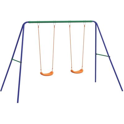 Outsunny Balançoire portique charge max 90 kg métal multicolore Multicolore 269x180x160cm - Publicité Outsunny Balançoire portique charge max 90 kg métal multicolore Multicolore 269x180x160cm - Publicité