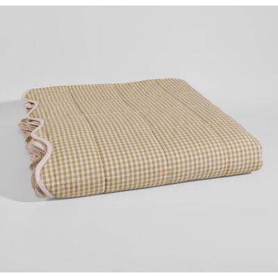 Maisons du Monde Couvre-lit boutis motif vichy beige, 240x220 cm Rose 240x220cm - Publicité Maisons du Monde Couvre-lit boutis motif vichy beige, 240x220 cm Rose 240x220cm - Publicité