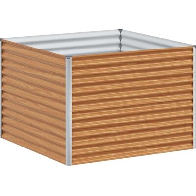Helloshop26 Jardinière surélevée extérieure 98 marron 98 x 100 x 68 cm Gris 98x68x100cm - Publicité Helloshop26 Jardinière surélevée extérieure 98 marron 98 x 100 x 68 cm Gris 98x68x100cm - Publicité