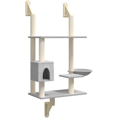 Helloshop26 Arbre à chat meuble grise 90 x 52 x 153 cm Gris 90x153x52cm - Publicité Helloshop26 Arbre à chat meuble grise 90 x 52 x 153 cm Gris 90x153x52cm - Publicité