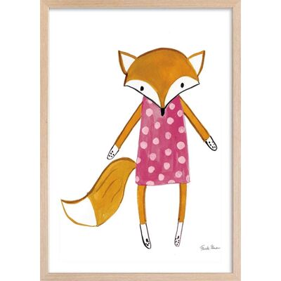 Hexoa Affiche enfant copine de quartier avec cadre bois 40x60 cm Rose 40x60x2cm - Publicité Hexoa Affiche enfant copine de quartier avec cadre bois 40x60 cm Rose 40x60x2cm - Publicité