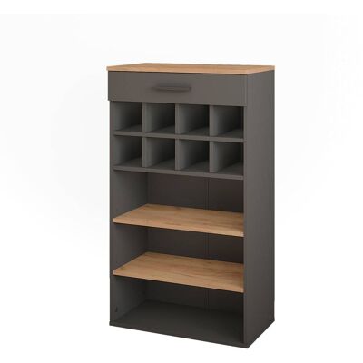 Vicco Casier à vin chêne doré/anthracite 60x106cm Marron 60x106x35cm - Publicité Vicco Casier à vin chêne doré/anthracite 60x106cm Marron 60x106x35cm - Publicité