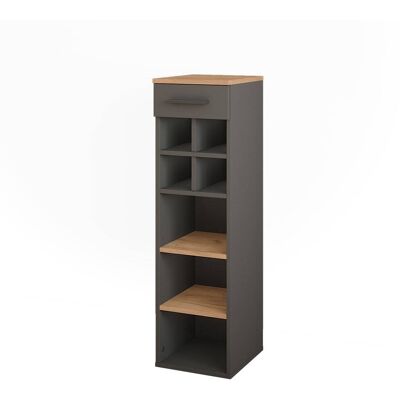Vicco Casier à vin chêne doré/anthracite 30x106cm Marron 30x106x35cm - Publicité Vicco Casier à vin chêne doré/anthracite 30x106cm Marron 30x106x35cm - Publicité