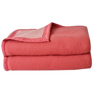 Toison d'Or Couverture laine woolmark double face vieux rose 240x260 cm Rose 0x260cm