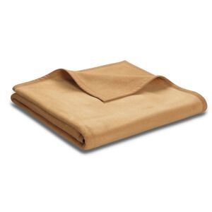 BIEDERLACK Couverture en coton recycle camel 180 x 220 cm Marron 220x0x180cm