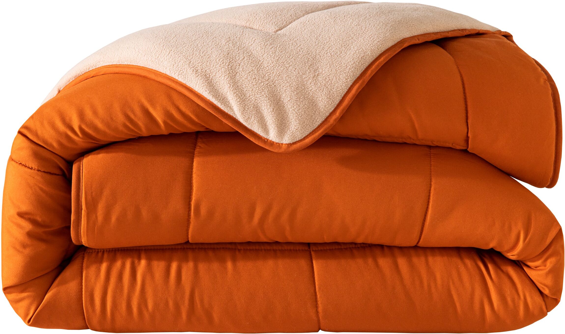 Becquet Couette 200x200 orange double face 400 g/m2 Orange 200x1x200cm