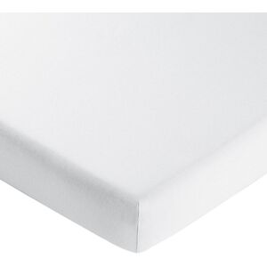 Becquet Drap-housse 160x200x28 blanc en lin Blanc 200x28x160cm