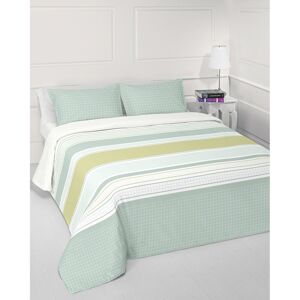 Linandelle Parure de couette en coton vert 140x190 cm Vert 190x0x140cm