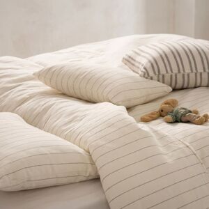 Gamusi Housse de couette en coton fil en relief écru 260x240 cm Blanc 240x2x260cm - Publicité Gamusi Housse de couette en coton fil en relief écru 260x240 cm Blanc 240x2x260cm - Publicité