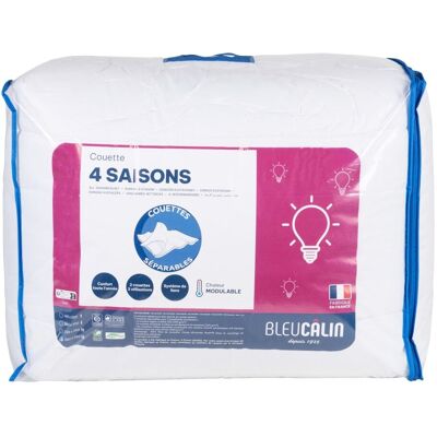 Maisons du Monde Couette 4 saisons en polyester recyclé blanc 260x240 Blanc 260x240cm - Publicité Maisons du Monde Couette 4 saisons en polyester recyclé blanc 260x240 Blanc 260x240cm - Publicité