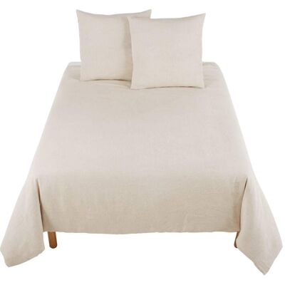 Maisons du Monde Parure de lit en lin lavé beige 220x240 Beige 240x220x0.5cm - Publicité Maisons du Monde Parure de lit en lin lavé beige 220x240 Beige 240x220x0.5cm - Publicité