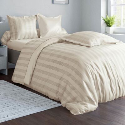 Becquet Housse de couette en coton beige 200x200cm Beige 200x1x200cm - Publicité Becquet Housse de couette en coton beige 200x200cm Beige 200x1x200cm - Publicité
