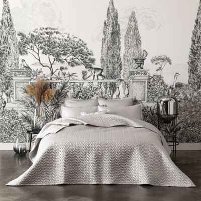 Alexandre Turpault Couvre lit en satin de coton bio eclipse 260x240 Gris 260x260x240cm - Publicité Alexandre Turpault Couvre lit en satin de coton bio eclipse 260x240 Gris 260x260x240cm - Publicité