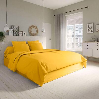 Dodo Housse de couette coton jaune 240x260 cm Jaune 260x0x240cm - Publicité Dodo Housse de couette coton jaune 240x260 cm Jaune 260x0x240cm - Publicité