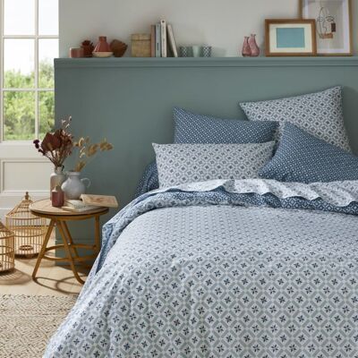 Origin Housse de couette en bambou bleu et blanc 260x240 Bleu 260x0x240cm - Publicité Origin Housse de couette en bambou bleu et blanc 260x240 Bleu 260x0x240cm - Publicité