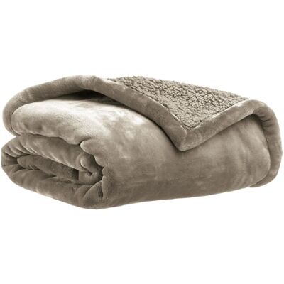 Vivaraise Jeté de lit en polyester galet 240 x 220 cm Gris 240x220x220cm - Publicité Vivaraise Jeté de lit en polyester galet 240 x 220 cm Gris 240x220x220cm - Publicité