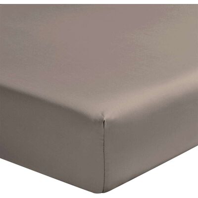 Alexandre Turpault Drap housse en satin de coton bio marron 90x200 Marron 200x0x90cm - Publicité Alexandre Turpault Drap housse en satin de coton bio marron 90x200 Marron 200x0x90cm - Publicité