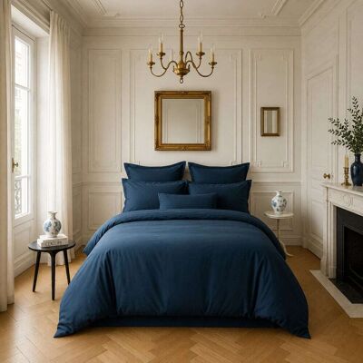 Baton Rouge Housse de couette satin de coton bleu marine 260x240 cm Bleu 260x1x240cm - Publicité Baton Rouge Housse de couette satin de coton bleu marine 260x240 cm Bleu 260x1x240cm - Publicité