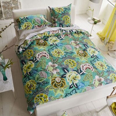 Designers Guild Housse de couette imprimée en percale de coton vert 200x200 Vert 200x0x200cm - Publicité Designers Guild Housse de couette imprimée en percale de coton vert 200x200 Vert 200x0x200cm - Publicité