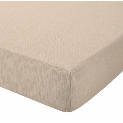 Baton Rouge Drap housse gaze de coton ecru naturel 180x200 cm Beige 180x1x200cm - Publicité Baton Rouge Drap housse gaze de coton ecru naturel 180x200 cm Beige 180x1x200cm - Publicité