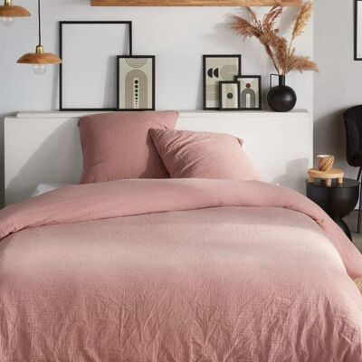 Today Parure de lit gaze de coton unie 240x260 cm rose Rose 260x260x240cm - Publicité Today Parure de lit gaze de coton unie 240x260 cm rose Rose 260x260x240cm - Publicité