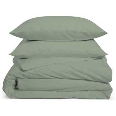 Bleu Câlin Parure de lit 2 personnes coton percale sauge 240x260cm Vert 240x0x260cm - Publicité Bleu Câlin Parure de lit 2 personnes coton percale sauge 240x260cm Vert 240x0x260cm - Publicité