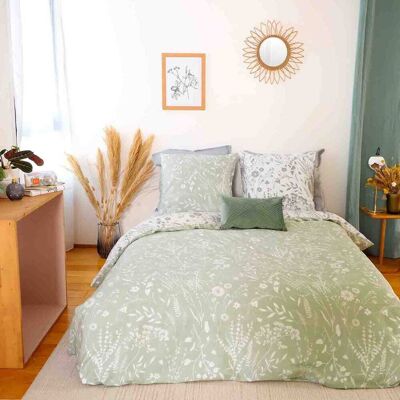 Home collection Parure de couette 100% coton 78 fils imprimée 240x220 2 taies Blanc 220x1x240cm - Publicité Home collection Parure de couette 100% coton 78 fils imprimée 240x220 2 taies Blanc 220x1x240cm - Publicité