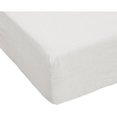 Housse De Rêve - Drap Housse 160x200 Lin Craie - Craie - Lin - Fitted Sheet - Publicité Housse De Rêve - Drap Housse 160x200 Lin Craie - Craie - Lin - Fitted Sheet - Publicité